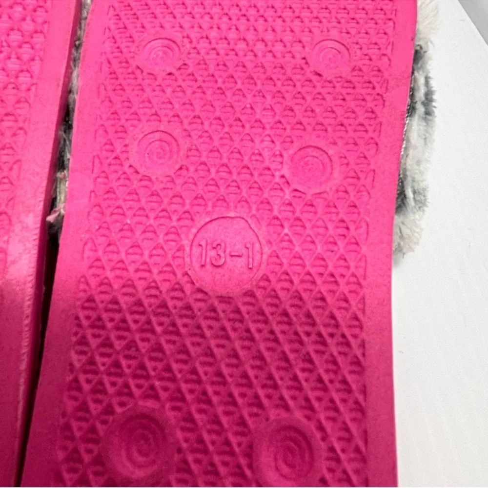 TY Fashion Girls size 13-1 KiKi Cat Slides‎ Slip On Pink Sandals